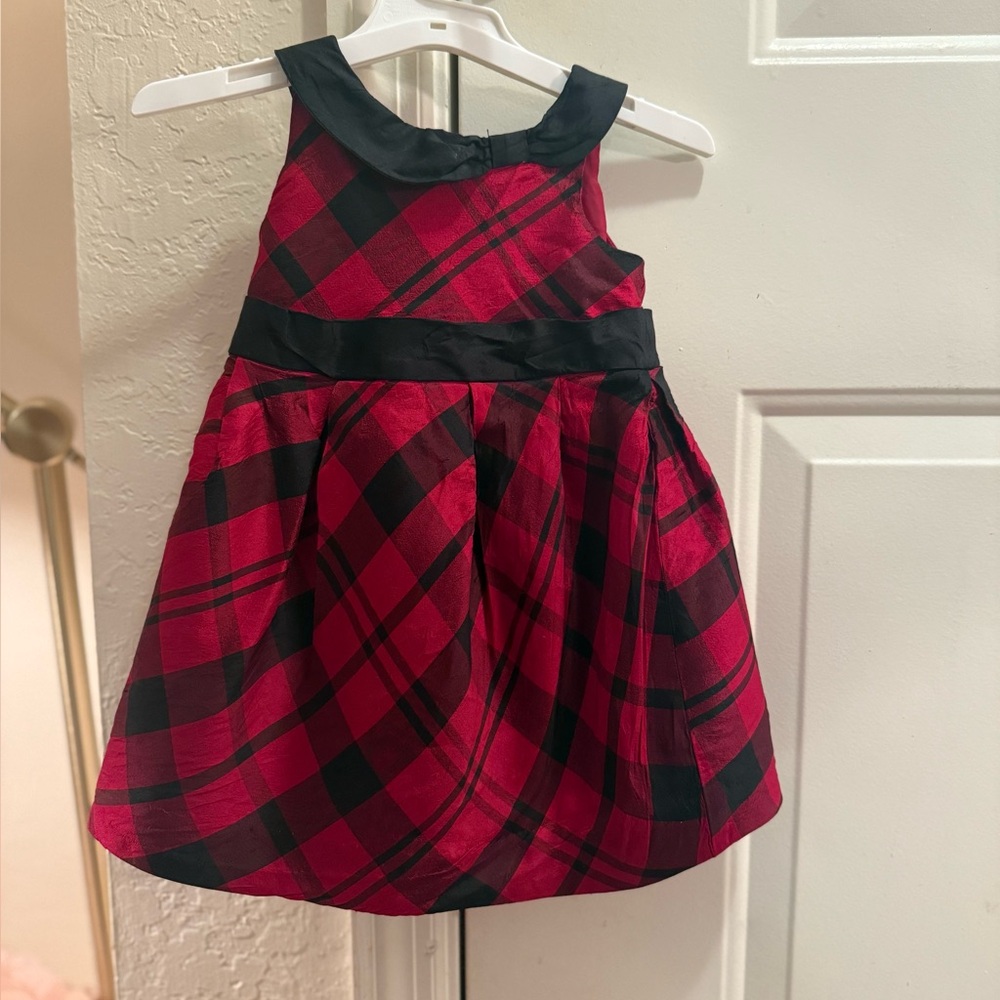 Janie and Jack pretty on plaid holiday dress 6-12